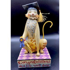 Jim Shore Congratulations Cat On A Job Well Done “Your Future Is Bright” Retired